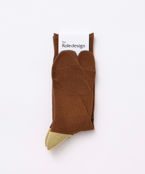 The Role design（ザロールデザイン）の「【 The Role design / ザ・ロールデザイン 】 SIDE LINE SOCKS MENS / サイドラインソックス メンズ（ソックス/靴下・メンズ・ホワイト/ブラック/ブラウン・FREE）」の9枚目の写真