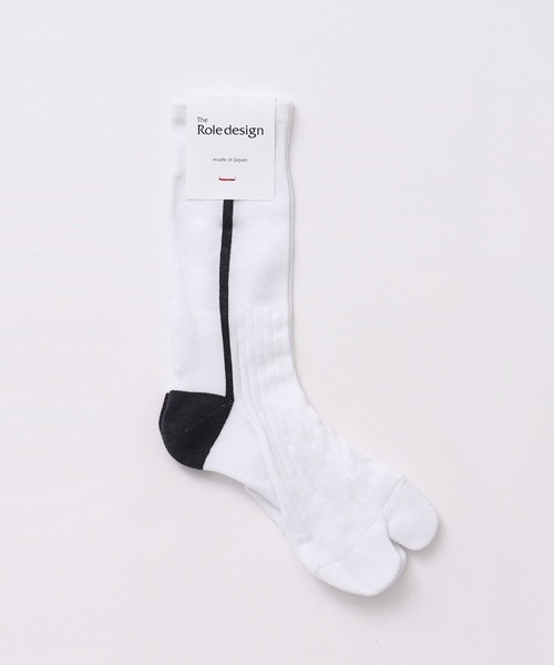 The Role design（ザロールデザイン）の「【 The Role design / ザ・ロールデザイン 】 SIDE LINE SOCKS MENS / サイドラインソックス メンズ（ソックス/靴下・メンズ・ホワイト/ブラック/ブラウン・FREE）」の4枚目の写真