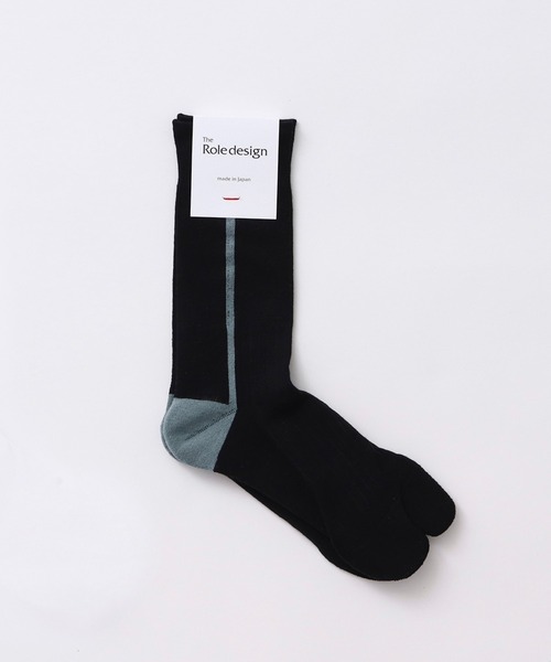 The Role design（ザロールデザイン）の「【 The Role design / ザ・ロールデザイン 】 SIDE LINE SOCKS MENS / サイドラインソックス メンズ（ソックス/靴下・メンズ・ホワイト/ブラック/ブラウン・FREE）」の6枚目の写真