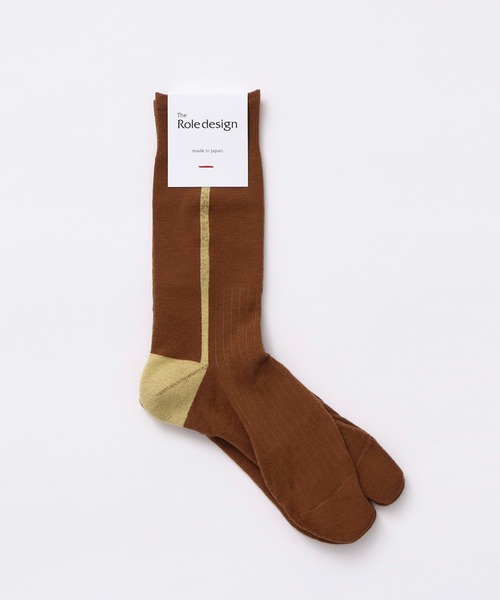 The Role design（ザロールデザイン）の「【 The Role design / ザ・ロールデザイン 】 SIDE LINE SOCKS MENS / サイドラインソックス メンズ（ソックス/靴下・メンズ・ホワイト/ブラック/ブラウン・FREE）」の8枚目の写真