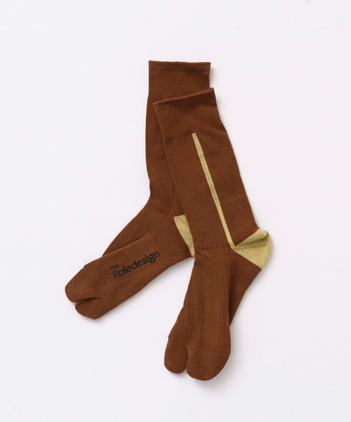 The Role design（ザロールデザイン）の「【 The Role design / ザ・ロールデザイン 】 SIDE LINE SOCKS MENS / サイドラインソックス メンズ（ソックス/靴下・メンズ・ホワイト/ブラック/ブラウン・FREE）」の11枚目の写真