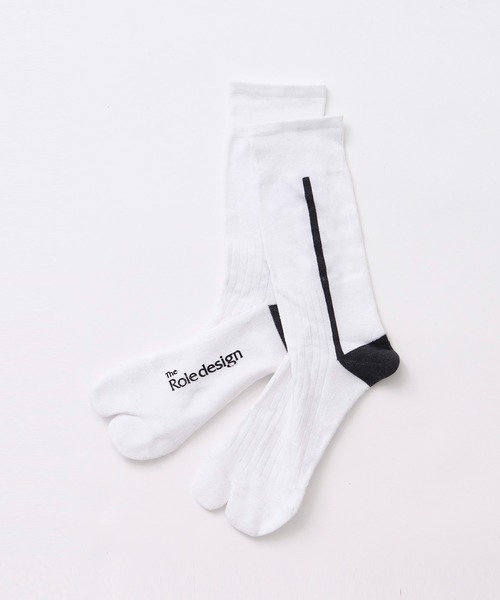 The Role design（ザロールデザイン）の「【 The Role design / ザ・ロールデザイン 】 SIDE LINE SOCKS MENS / サイドラインソックス メンズ（ソックス/靴下・メンズ・ホワイト/ブラック/ブラウン・FREE）」の12枚目の写真