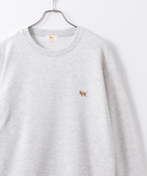 Mac-House(マックハウス)の「Golden Retriever ワンポイント刺繍スウェット(スウェット・メンズ・ブラック/グレー/オートミール/ネイビー・M/XL/L)」の3枚目の写真