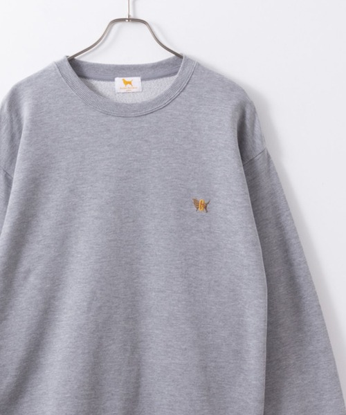 Mac-House(マックハウス)の「Golden Retriever ワンポイント刺繍スウェット(スウェット・メンズ・ブラック/グレー/オートミール/ネイビー・M/XL/L)」の2枚目の写真