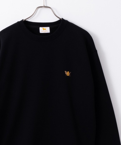 Mac-House(マックハウス)の「Golden Retriever ワンポイント刺繍スウェット(スウェット・メンズ・ブラック/グレー/オートミール/ネイビー・M/XL/L)」の1枚目の写真