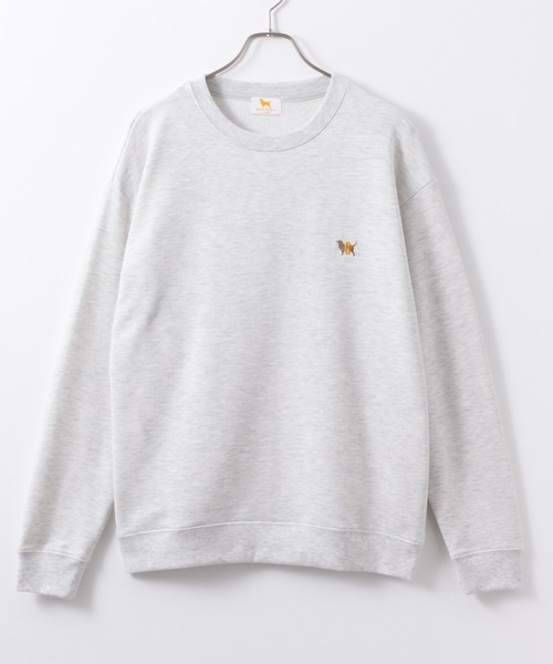 Mac-House(マックハウス)の「Golden Retriever ワンポイント刺繍スウェット(スウェット・メンズ・ブラック/グレー/オートミール/ネイビー・M/XL/L)」の5枚目の写真