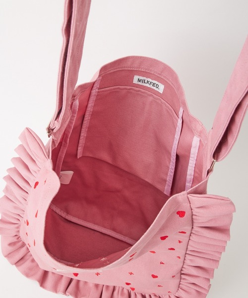 MILKFED.（ミルクフェド）の「HEART EMBROIDERY CANVAS BAG