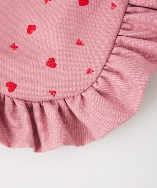 MILKFED.(ミルクフェド)の「HEART EMBROIDERY CANVAS BAG(ショルダーバッグ・レディース・ホワイト/ライトピンク/ブラック・ONE SIZE)」の9枚目の写真