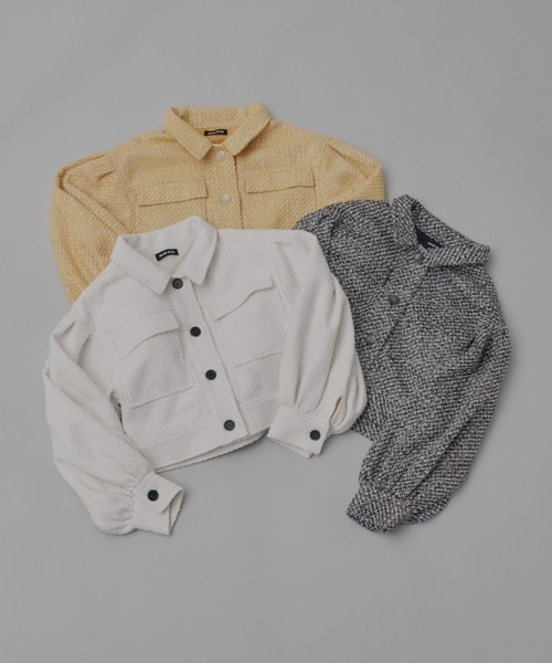 GAB GAB（ガブガブ）の「ツイードCPOジャケット（その他アウター・レディース・マスタード/ブラック/ホワイト・FREE）」の4枚目の写真