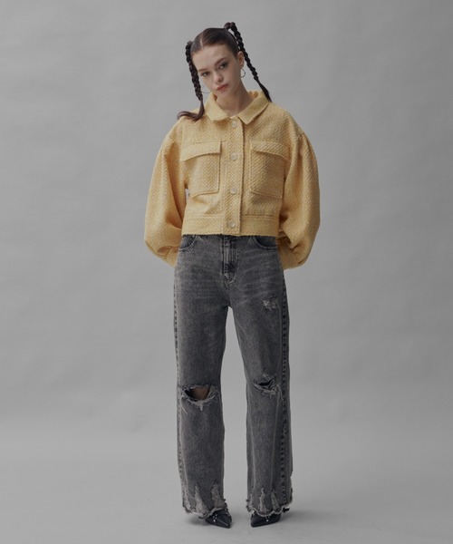 【つぶ様】ガブガブ 新品 アウター ブルゾン　ツイードCPOジャケット GAB GAB（ガブガブ）の「ツイードCPOジャケット（その他アウター