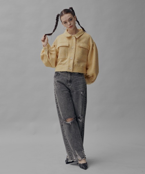 GAB GAB（ガブガブ）の「ツイードCPOジャケット（その他アウター・レディース・マスタード/ブラック/ホワイト・FREE）」の21枚目の写真