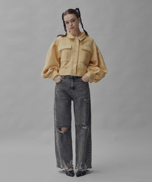 GAB GAB（ガブガブ）の「ツイードCPOジャケット（その他アウター・レディース・マスタード/ブラック/ホワイト・FREE）」の19枚目の写真