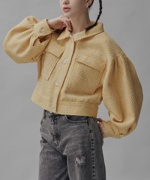 GAB GAB（ガブガブ）の「ツイードCPOジャケット（その他アウター・レディース・マスタード/ブラック/ホワイト・FREE）」の15枚目の写真