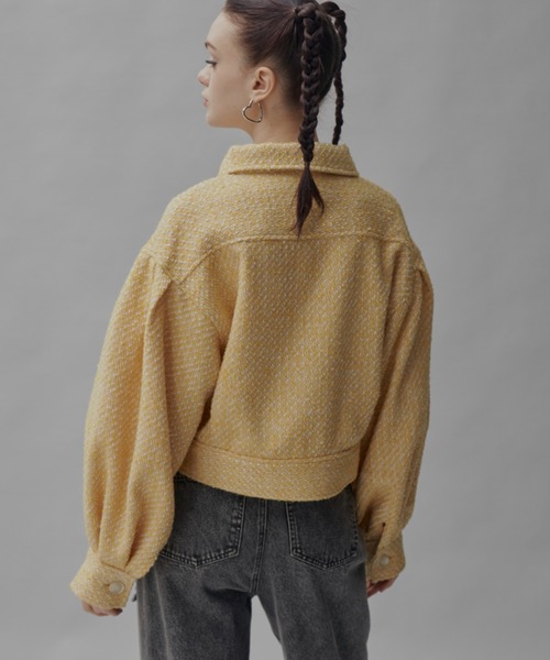 GAB GAB（ガブガブ）の「ツイードCPOジャケット（その他アウター・レディース・マスタード/ブラック/ホワイト・FREE）」の9枚目の写真