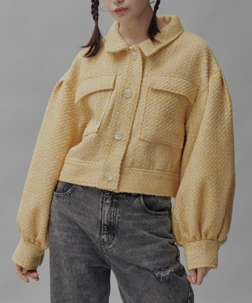 GAB GAB（ガブガブ）の「ツイードCPOジャケット（その他アウター・レディース・マスタード/ブラック/ホワイト・FREE）」の16枚目の写真