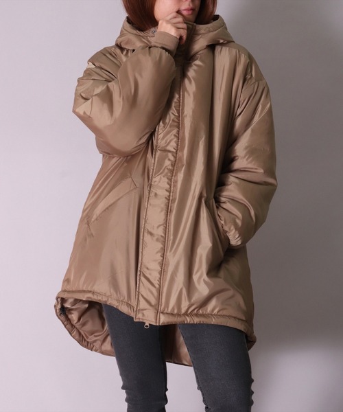 BAYBLO（ベイブロ）の「(DV)【ユニセックス】中綿 パデット モンスターパーカー（ダウンジャケット/コート・メンズ・ブラック/ベージュ/カーキ・MEDIUM/LARGE/X-LARGE）」の3枚目の写真