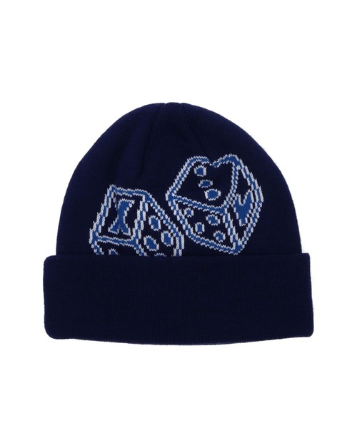 XLARGE(エクストララージ)の「DICE KNIT CAP(ニットキャップ/ビーニー・メンズ・ネイビー/バーガンディー・ONE SIZE)」の3枚目の写真