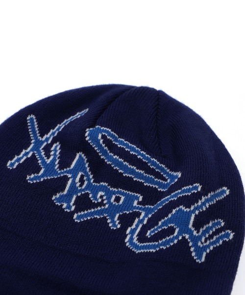 XLARGE(エクストララージ)の「DICE KNIT CAP(ニットキャップ/ビーニー・メンズ・ネイビー/バーガンディー・ONE SIZE)」の4枚目の写真