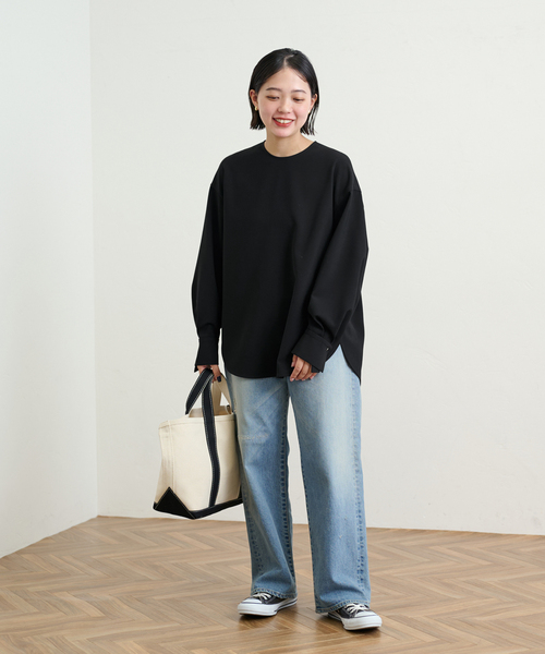 FRAMeWORK（フレームワーク）の「ダブルクロスタックスリーブブラウス