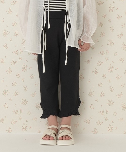 Lycee mine（リセマイン）の「【エニウェアシリーズ】裾チビフリル9分丈パンツ（その他パンツ・キッズ・アイボリー/ベビーピンク/サックスブルー/ライラック/ブラック/ミント・100cm/110cm/130cm/140cm/120cm）」の18枚目の写真