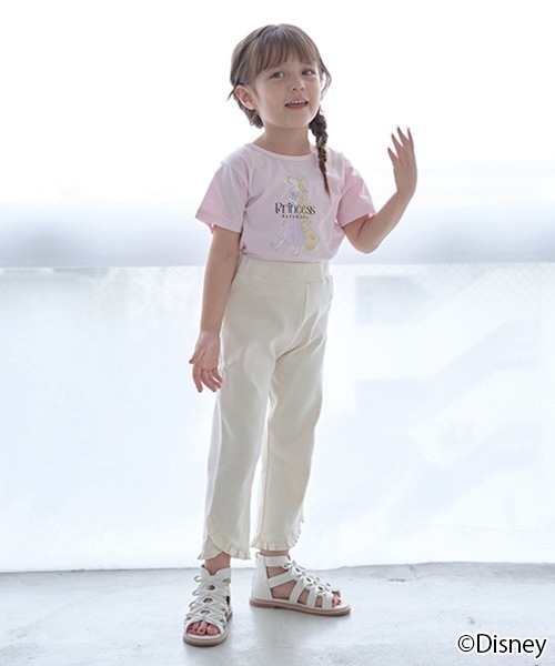 Lycee mine（リセマイン）の「【エニウェアシリーズ】裾チビフリル9分丈パンツ（その他パンツ・キッズ・アイボリー/ベビーピンク/サックスブルー/ライラック/ブラック/ミント・100cm/110cm/130cm/140cm/120cm）」の9枚目の写真