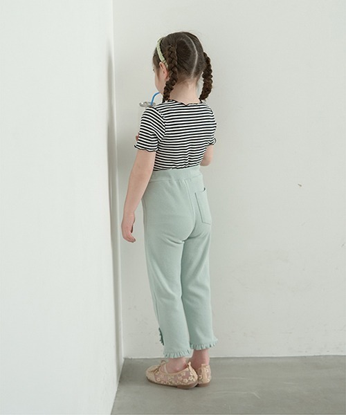 Lycee mine（リセマイン）の「【エニウェアシリーズ】裾チビフリル9分丈パンツ（その他パンツ・キッズ・アイボリー/ベビーピンク/サックスブルー/ライラック/ブラック/ミント・100cm/110cm/130cm/140cm/120cm）」の20枚目の写真