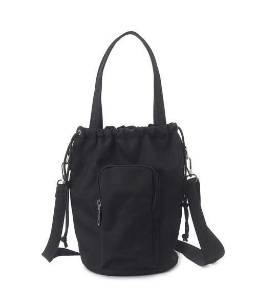 GALLEST（ギャレスト）の「ショルダー巾着ポーチ（ショルダーバッグ・レディース・カーキ/ブラック・00）」の8枚目の写真