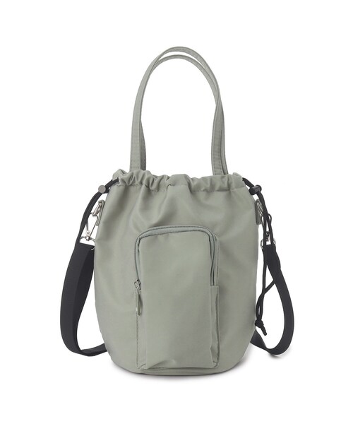 GALLEST（ギャレスト）の「ショルダー巾着ポーチ（ショルダーバッグ・レディース・カーキ/ブラック・00）」の9枚目の写真