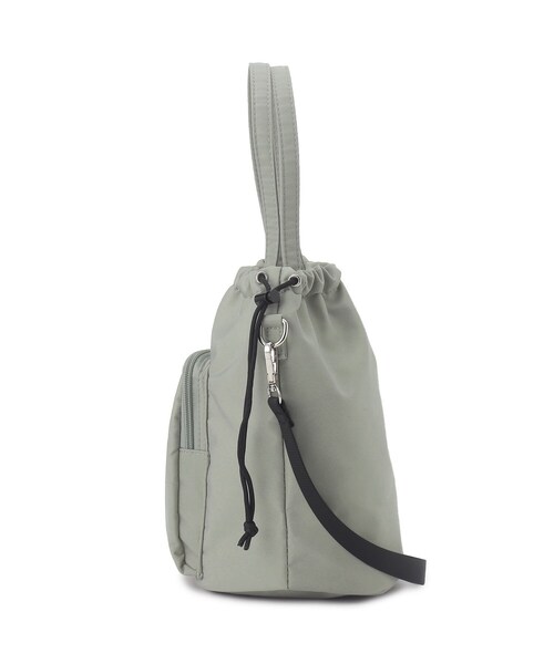 GALLEST（ギャレスト）の「ショルダー巾着ポーチ（ショルダーバッグ・レディース・カーキ/ブラック・00）」の10枚目の写真