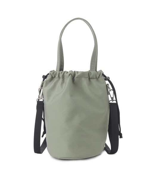 GALLEST（ギャレスト）の「ショルダー巾着ポーチ（ショルダーバッグ・レディース・カーキ/ブラック・00）」の11枚目の写真