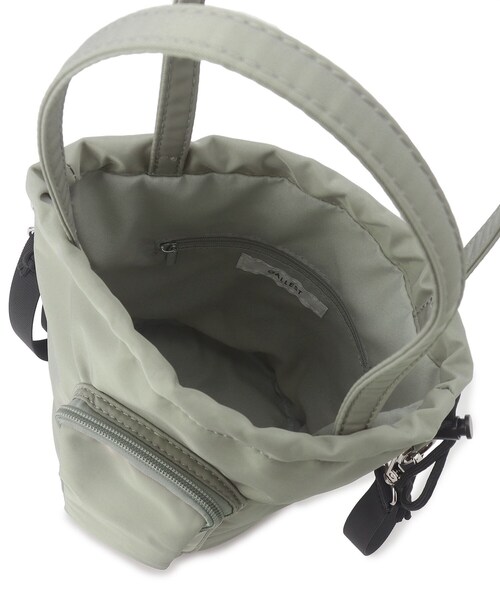 GALLEST（ギャレスト）の「ショルダー巾着ポーチ（ショルダーバッグ・レディース・カーキ/ブラック・00）」の13枚目の写真