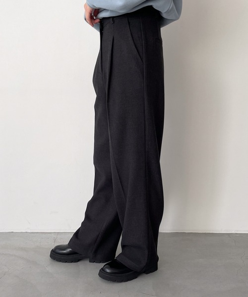 CANAL JEAN El mar コットンタックストレートパンツ　Lサイズ セール】CANAL JEAN ウォームタックストレートパンツ（その他