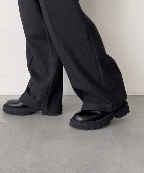 CANAL JEAN（キャナルジーン）の「CANAL JEAN ウォームタックストレートパンツ（その他パンツ・レディース・チャコールグレー/アイボリー・X-SMALL/MEDIUM/SMALL）」の13枚目の写真