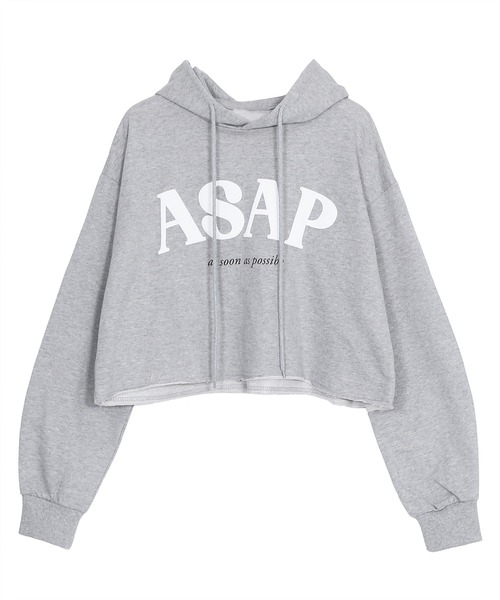 Figments（フィグメンツ）の「ASAPクロップドパーカー（パーカー・レディース・ブラック/グレー・FREE）」の8枚目の写真