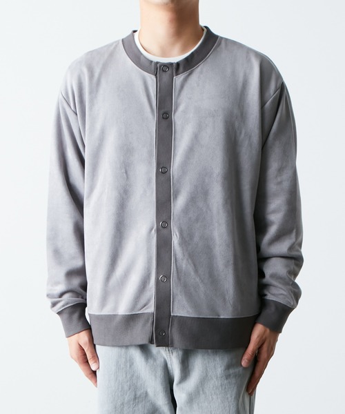CIAOPANIC TYPY（チャオパニックティピー）の「スエードポンチスナップカーディガン（カーディガン/ボレロ・メンズ・チャコールグレー/サックスブルー/グレー・MEDIUM/LARGE）」の14枚目の写真