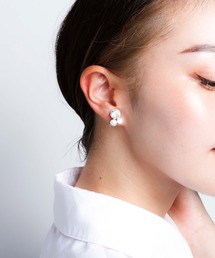 JewCas（ジュアキャス）の「ノットアレ【金属アレルギー対応】Bijouガラス＆パール エアフィットイヤリング[NOA0036]（イヤリング）」