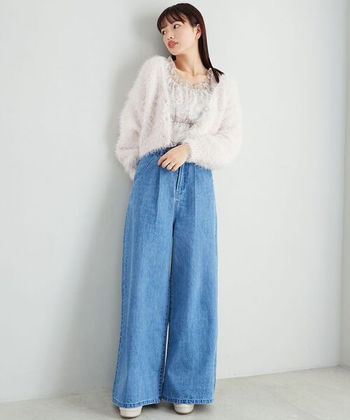 MAJESTIC LEGON(マジェスティックレゴン)の「ラメミックスニットカーディガン(カーディガン/ボレロ・レディース・アイボリー/ピンク/チャコールグレー・MEDIUM)」の21枚目の写真