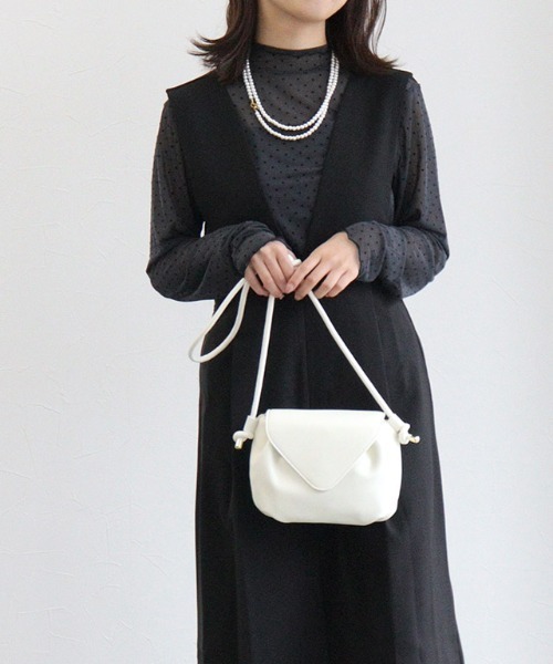 Pierrot（ピエロ）の「シアードットチュールハイネックトップス（Tシャツ/カットソー・レディース・チャコール/グレー・M/L）」の12枚目の写真