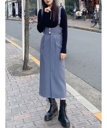 MURUA | ベルテットナロージャンパースカート(ワンピース)