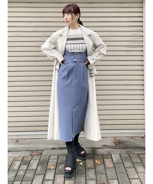 MURUA（ムルーア）の「ベルテットナロージャンパースカート（ワンピース・レディース・ブルー/ネイビー・FREE）」の17枚目の写真