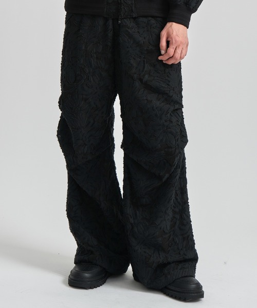 【TAAKK】CUT JACQUARD PARACHUTE PANTS TAAKK】CUT JACQUARD PARACHUTE PANTS