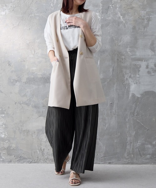 HIMIKO(ヒミコ)の「【Made in Japan】ゴールドパーツフラットサンダル/641228(サンダル・レディース・ブラック/アイボリー/カーキ・22.0cm/22.5cm/23.0cm/23.5cm/24.0cm/24.5cm/25.0cm/25.5cm)」の5枚目の写真