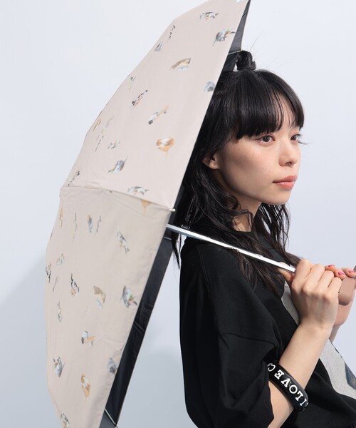 mmts（マミタス）の「沖昌之 × Wpc. / 遮光アンブレにゃん（折りたたみ傘・レディース・ホワイト系その他7/ベージュ・ONE SIZE）」の2枚目の写真