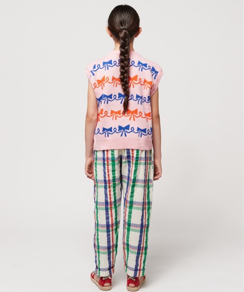 BOBO CHOSES（ボボショーズ）の「Ribbon Bow all over jacquard vest（ニット/セーター・キッズ・ピンク・8Y-10Y/6-7YEAR/4-5YEAR/2y-3y/12Y-14Y/10Y-12Y）」の4枚目の写真