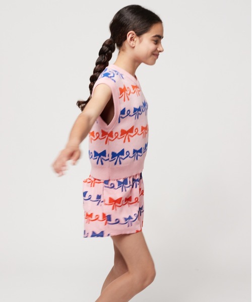 BOBO CHOSES（ボボショーズ）の「Ribbon Bow all over jacquard vest（ニット/セーター・キッズ・ピンク・8Y-10Y/6-7YEAR/4-5YEAR/2y-3y/12Y-14Y/10Y-12Y）」の8枚目の写真