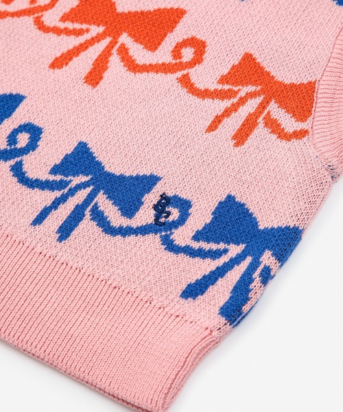 BOBO CHOSES（ボボショーズ）の「Ribbon Bow all over jacquard vest（ニット/セーター・キッズ・ピンク・8Y-10Y/6-7YEAR/4-5YEAR/2y-3y/12Y-14Y/10Y-12Y）」の10枚目の写真