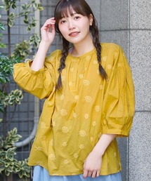フラワー刺繍プルオーバー【大きいサイズ】