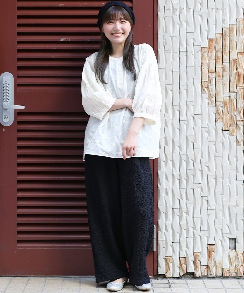 フラワー刺繍プルオーバー【大きいサイズ】（シャツ/ブラウス）｜チチカカ（チチカカ）