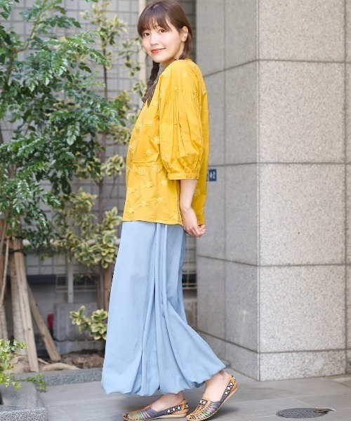 フラワー刺繍プルオーバー【大きいサイズ】（シャツ/ブラウス）｜チチカカ（チチカカ）