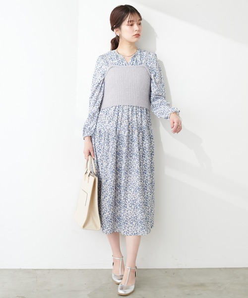 natural couture(ナチュラルクチュール)の「ラメファンシーヤーンリブ編みビスチェ(キャミソール・レディース・シルバー/ピンク/チャコールグレー/ライトベージュ・FREE)」の11枚目の写真